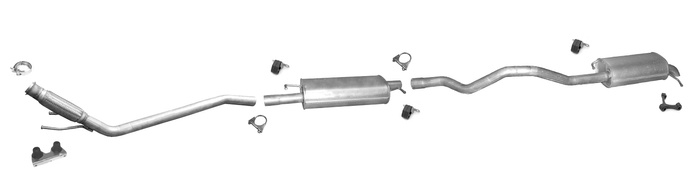 Auspuff für VW T5 TRANSPORTER V 1.9 TDI SWB für mit DPF 2003-2009 Auspuffanlage