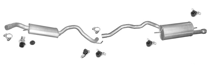 Auspuff VW T4 TRANSPORTER IV 2.5 SYNCRO 4x4 SWB-Kurz ab 1996 Auspuffanlage