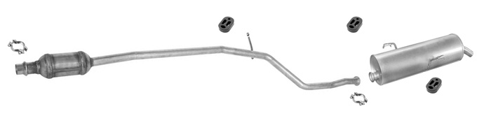 Auspuff + Katalysator für PEUGEOT 206 1.1 1.4 Fließheck Auspuffanlage