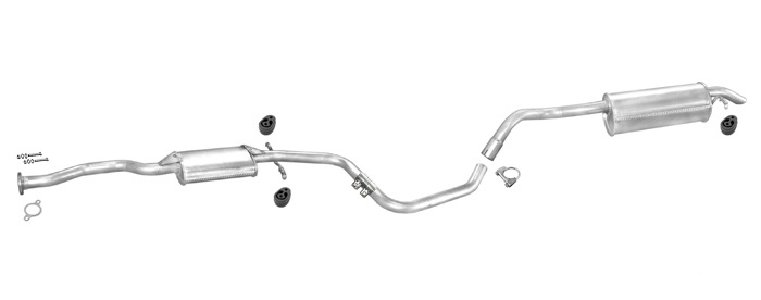 Auspuff FORD ESCORT / FORD ORION 1.4 1.6 (GAL) 1992-1994 Auspuffanlage