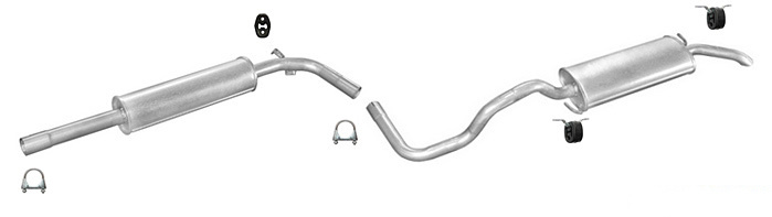 Auspuff VW POLO (6N) 1.4 60PS Stufenheck Variant 1995-2001 Auspuffanlage