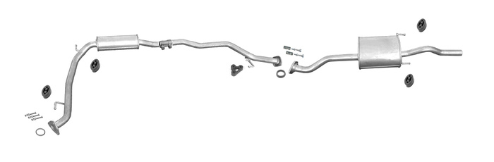Auspuff für HONDA CITY IV 1.3 1.4 60KW 82PS Auspuffanlage