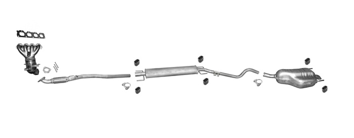 Auspuff +KAT für OPEL ASTRA H (L48/L08) 1.6 115PS 1.8 140PS EURO 4 Auspuffanlage