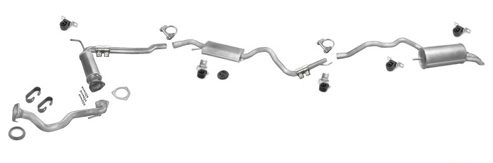 Auspuff VW T4 TRANSPORTER IV 2.4 D SYNCRO 4x4 LWB ab 1996 +VSD +Hosenrohr