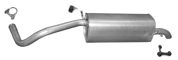 Endschalldämpfer für Skoda Fabia II 1.2 TSI Kombi Auspuff Endtopf