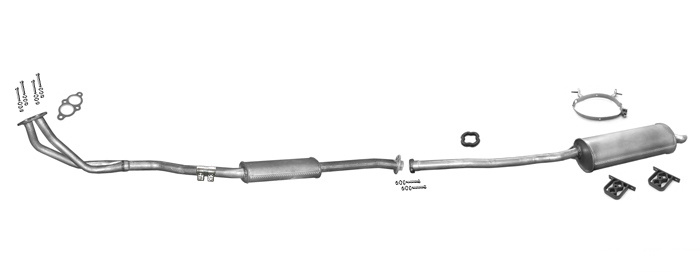 Auspuff BMW 3 (E36) 316 Stufenheck Coupe für ohne KAT 03.93-95 Auspuffanlage