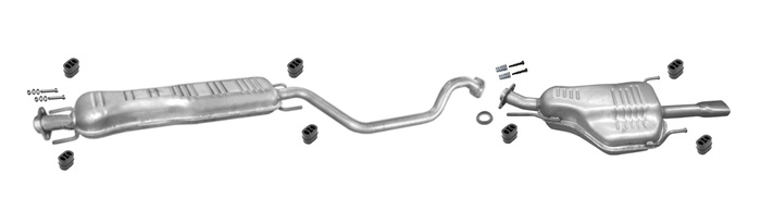 Auspuff für OPEL ZAFIRA A 2.0 16V OPC VAN Auspuffanlage