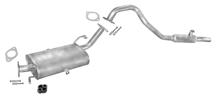 Auspuff NISSAN PATROL (Y60 GR) 2.8 TD 4X4 SWB-Kurz 1988-1991 Auspuffanlage