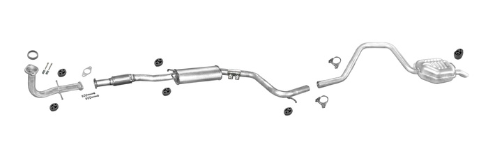 Auspuff FORD MONDEO MK1 1.8 TD Kombi +Rohr Vorne Auspuffanlage