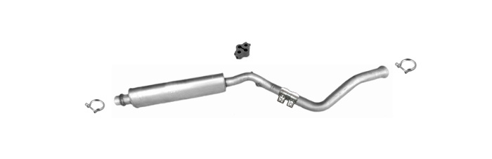 Mittelschalldämpfer für  PEUGEOT 307 CC 2.0 177PS und CITROEN C4 Coupe Cabrio