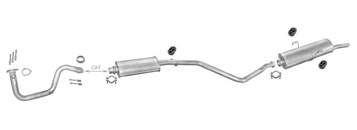 Auspuff PEUGEOT 306 1.4 Stufenheck Kombi 04.1999-2001 Auspuffanlage