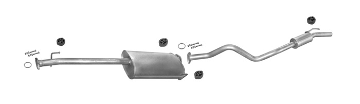 Auspuff für TOYOTA HIACE IV 2.4 8V Bus / Van 08.1995-04.1998 Auspuffanlage