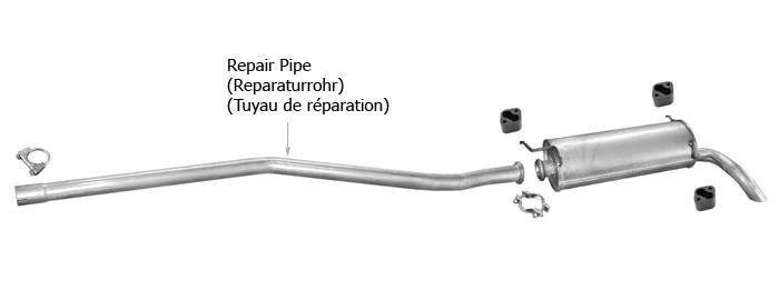 Auspuff CITROEN AX 1.0 1.1 1.4 Schrägheck 1986-1999 Auspuffanlage