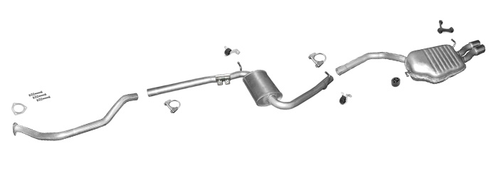 Auspuff für AUDI A4 (B7) 1.9 2.0 TDi Stufenheck Kombi Avant +Rohr Auspuffanlage