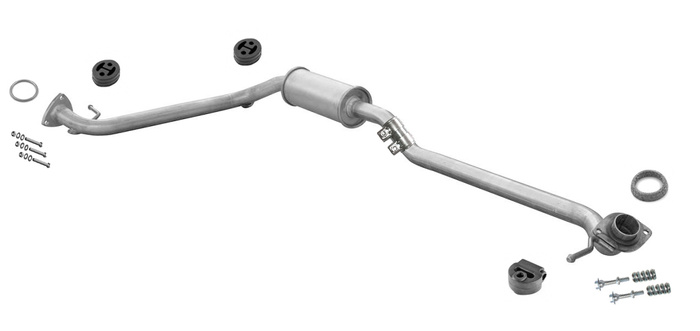 Mittelschalldämpfer für HONDA JAZZ III 1.2 1.3 1.4 Auspuff Mitteltopf