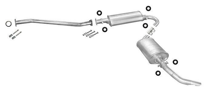 Auspuff PEUGEOT BOXER 1.9 TD 2.5 D TD 2.5 TDi für ohne KAT Auspuffanlage