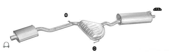 Auspuff ALFA ROMEO 145 1.4 1.6 1.8 2.0 16V Twinspark 1997-2000 Auspuffanlage