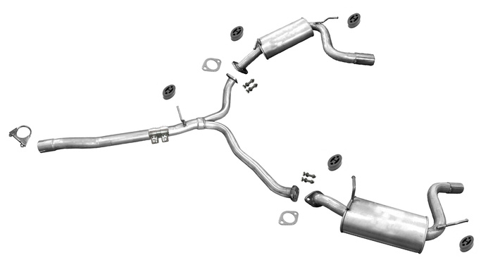 Auspuff für CHEVROLET CAPTIVA 2.0 VCDi 16V 2.4 mit 2WD 4WD Auspuffanlage