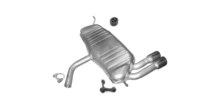 Endschalldämpfer für AUDI A3 (8P1) 1.4 2.0 Schrägheck Auspuff Endtopf