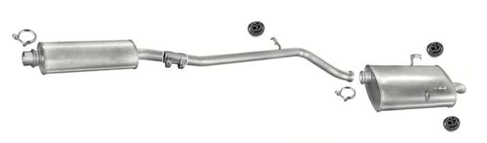 Auspuff PEUGEOT 406 2.0 HDI 110PS Stufenheck 1998-2000 Auspuffanlage