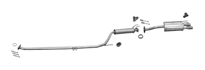 Auspuff für HONDA CIVIC VIII 1.8 Stufenheck ab 2006 Auspuffanlage