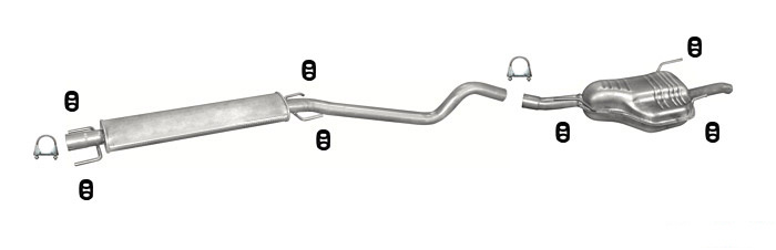 Auspuff OPEL ASTRA G 2.0 101PS 2.2 125PS DTI Kombi 2003-2004 Auspuffanlage