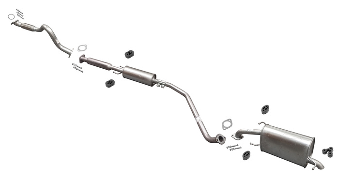 Auspuff für CHEVROLET AVEO T250, T255 1.4 ab 2008 Schrägheck +Rohr Auspuffanlage