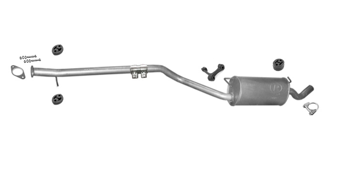 Mittelschalldämpfer für FORD TOURNEO CONNECT 1.8 TDCI Auspuff