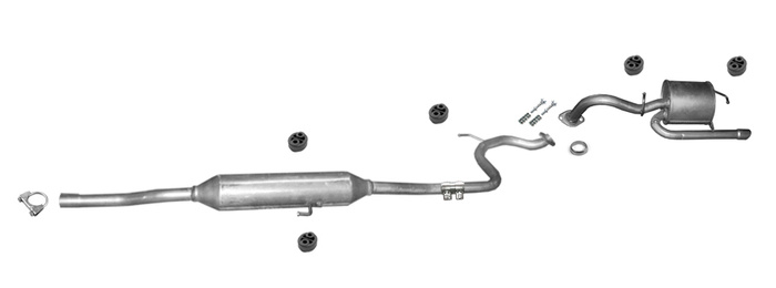 Auspuff für TOYOTA YARIS (P9) 1.3 VVT-i 99/100PS 2006-2011 Auspuffanlage