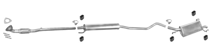 Auspuff OPEL CORSA C 1.0 12V Schrägheck 2000-2006 +Rohr Vorne Auspuffanlage