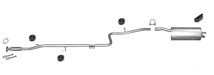 Auspuff FIAT DOBLO (119) 1.4 / DOBLO CARGO (223) 1.4 2005-2010 Auspuffanlage