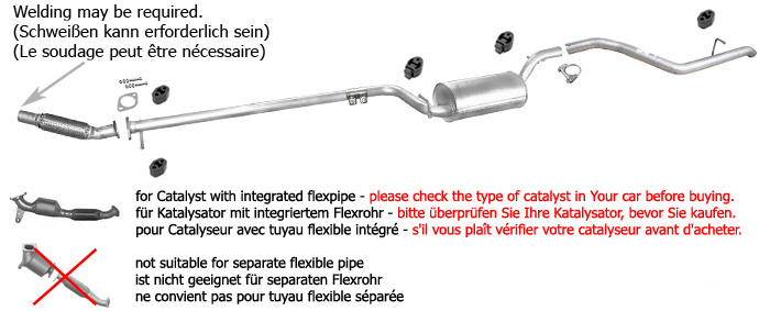 Auspuff FORD FOCUS MK1 1.8 TDDi TDi 75/90PS Kombi +Rohr Auspuffanlage