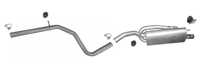 Auspuff für FIAT BRAVO II 1.9 D Multijet mit DPF mit CHROM Auspuffanlage