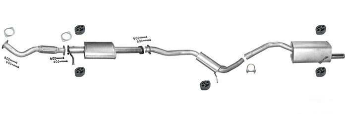 Auspuff ALFA ROMEO GT 2.0 JTS & 156 2.0 JTS 2002-2010 Auspuffanlage