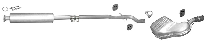 Auspuff VOLVO V70 II 2.0 T 2.3 T5 2.4 T D5 2.5 T 2005-2007 Auspuffanlage