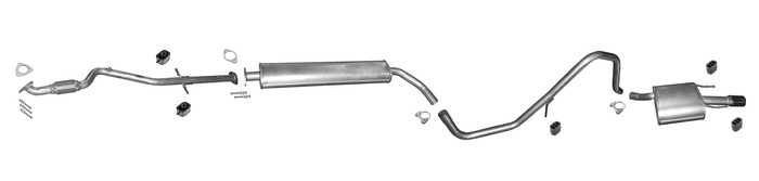 Auspuff für OPEL INSIGNIA A 1.8 Kombi +Rohr +CHROM Auspuffanlage