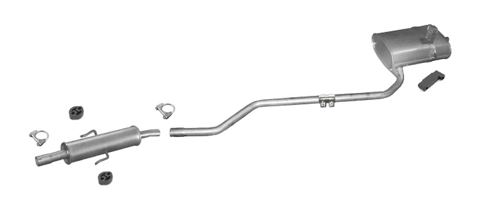 Auspuff TOYOTA COROLLA Compact (E11) 1.4 1.6 3-Türen 1999-2002 Auspuffanlage