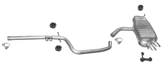 Auspuff VW TOURAN 2.0 TDI 8V 140PS Motor: BMM 2005-2010 Auspuffanlage