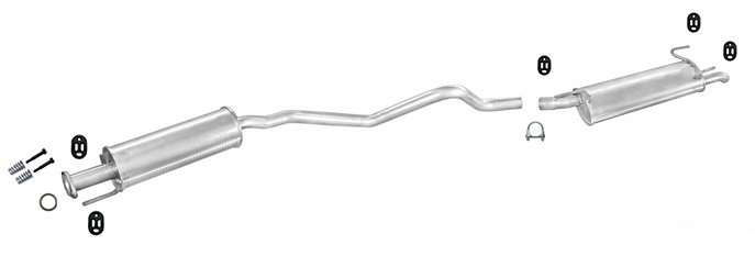 Auspuff OPEL ASTRA F 1.7 DTL Kombi Caravan Auspuffanlage