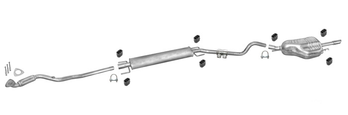 Auspuff OPEL ASTRA G 1.6 16V Stufenheck 10.2003-09.2004 +Rohr Auspuffanlage