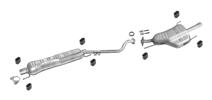 Auspuff OPEL ASTRA G 1.6 1.8 2.2 16V Coupe Cabrio Auspuffanlage