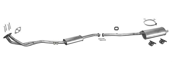 Auspuff BMW 3 (E36) 316 Stufenheck Coupe ohne Lambda 1990-1993 Auspuffanlage