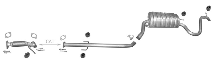 Auspuff KIA CEE'D (ED) 1.6 2.0 CRDi Schrägheck 2006-2009 +Rohr Auspuffanlage