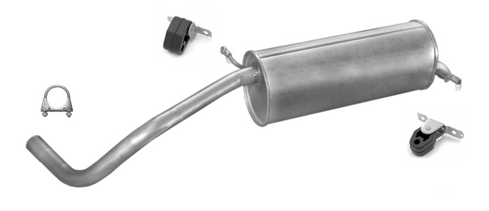 Endschalldämpfer SEAT IBIZA SKODA FABIA VW POLO 1.2 02-05 Schrägheck Auspuff