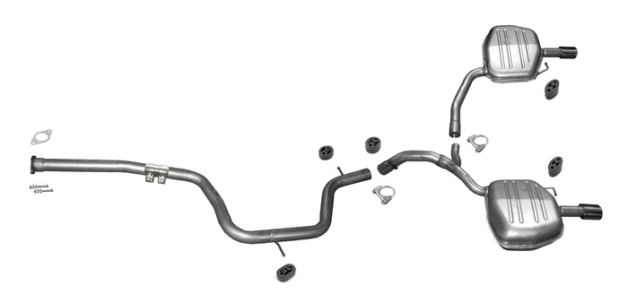 Auspuff für VOLVO V70 III 2.4 D D5 205PS Nicht R-Design 2009-2011 Auspuffanlage