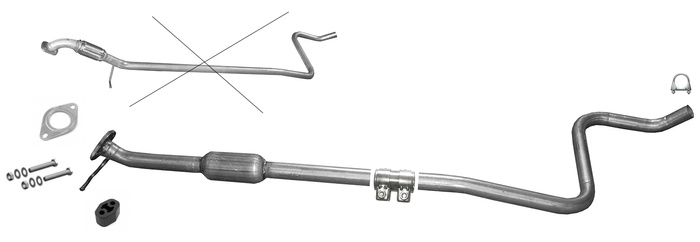 Mittelschalldämpfer für FORD FIESTA MK6 1.25 1.4 ab 09.2009 Auspuff Mitteltopf