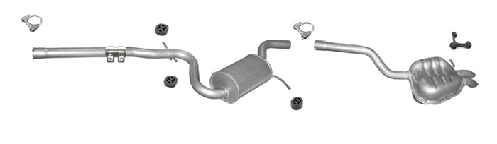 Auspuff für SKODA OCTAVIA 2.0TDi SCHRÄGHECK KOMBI 2004 - 2010 Auspuffanlage