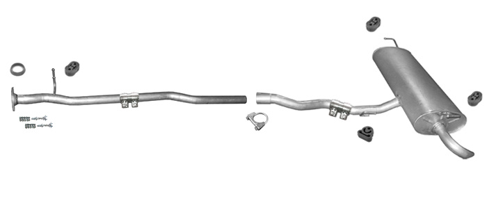 Auspuff für NISSAN QASHQAI 1.5 DCI für ohne DPF Auspuffanlage