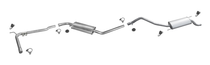 Auspuff VW T4 TRANSPORTER IV 1.9 D 2.0 2.4 D 2.5 LWB-Lang 1990-1995 +Rohr