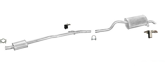 Auspuff RENAULT CLIO 2 II 1.4 8V 55kW 1998-2001 Auspuffanlage